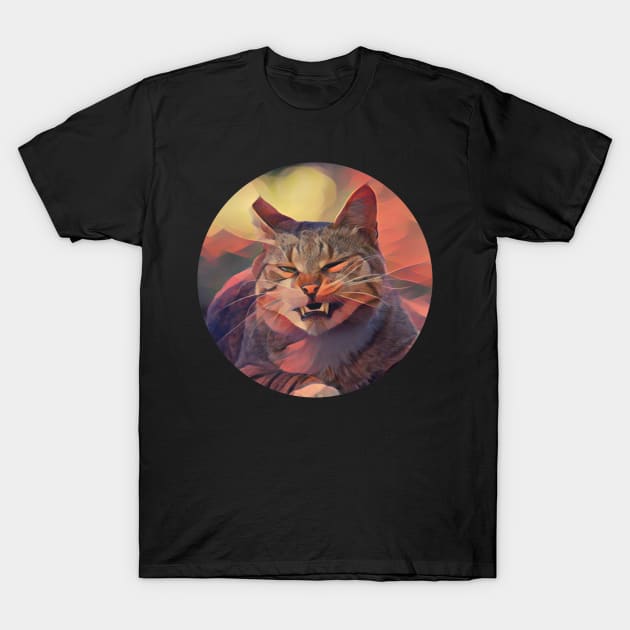 Fluffy floppy cat T-Shirt by GoranDesign